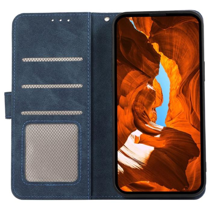 ABEEL - ABEEL Samsung Galaxy A36 5G Plånboksfodral Splicing Konstläder Blå
