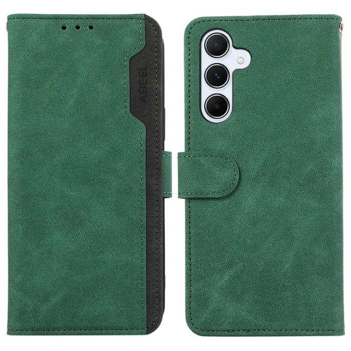 ABEEL - ABEEL Samsung Galaxy A36 5G Plånboksfodral Splicing Konstläder Grön