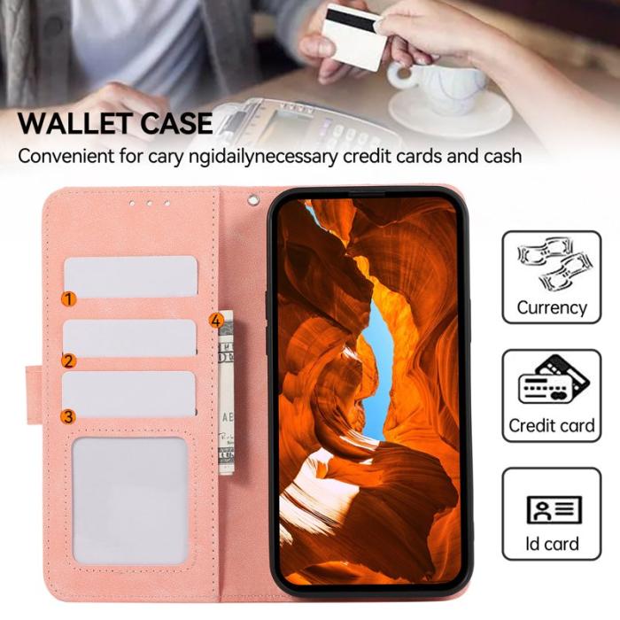 ABEEL - ABEEL Samsung Galaxy A36 5G Plånboksfodral Splicing Konstläder Rosa