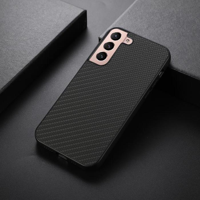 A-One Brand - Galaxy S22 Mobilskal Carbon Fiber - Svart