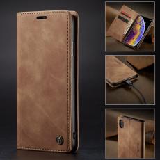 Caseme - CASEME 013 Series Mobilskal till iPhone XS/X Retro Flip L&auml;der Khaki