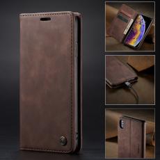 Caseme - CASEME 013 Series Mobilskal till iPhone XS/X Retro L&auml;der Skydd - Brun