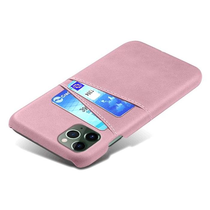 OEM - iPhone 14 Pro Skal Korthållare PU Läder - Rosa Guld