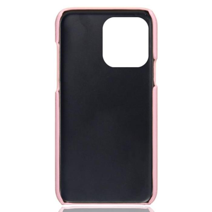 OEM - iPhone 14 Pro Skal Korthållare PU Läder - Rosa Guld