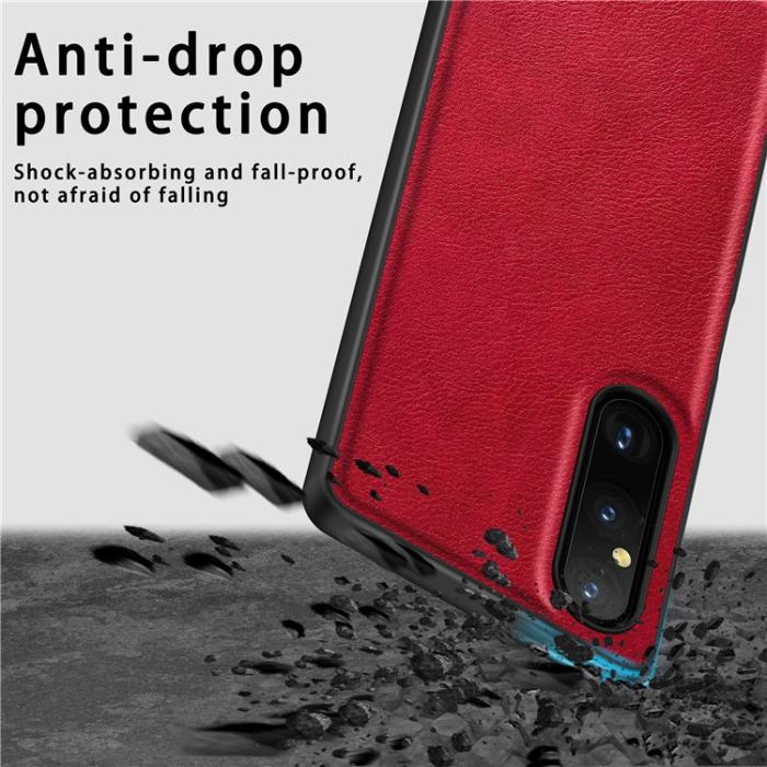 A-One Brand - Sony Xperia 10 V Mobilskal TPU PU-Läder - Röd