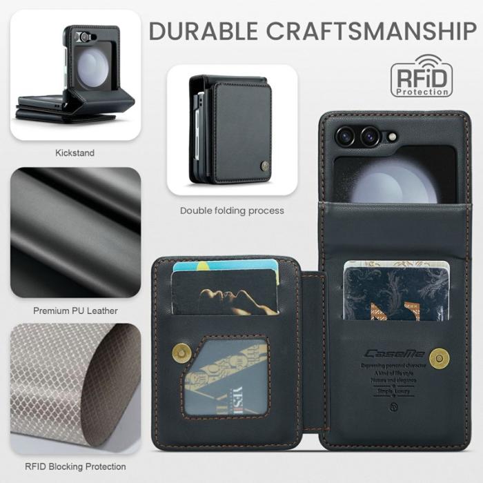 Caseme - CASEME C22 Fodral för Samsung Galaxy Z Flip7 FE 5G - Svart