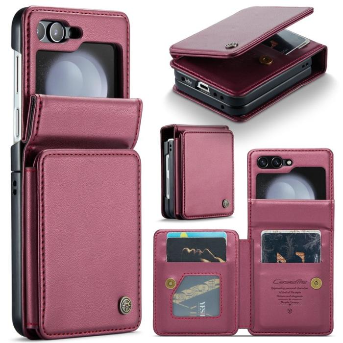 Caseme - CASEME C22 Fodral för Samsung Galaxy Z Flip7 FE 5G - Vinröd