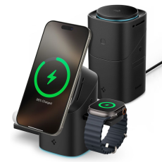 Spigen - Spigen Trådlös Laddare iPhone,Apple Watch,Airpods - Svart