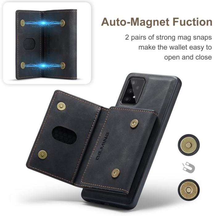DG.MING - DG.MING M2 Series 2-in-1 Wallet Mobilskal för Samsung Galaxy A53 5G - Svart