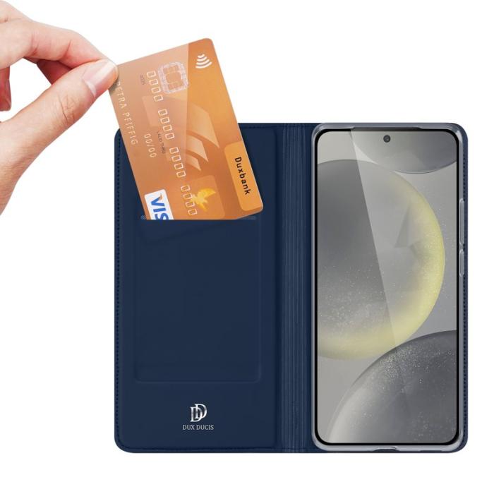 Dux Ducis - DUX DUCIS Skin Pro Series Samsung Galaxy S24 FE Fodral KonstLäder - Blå
