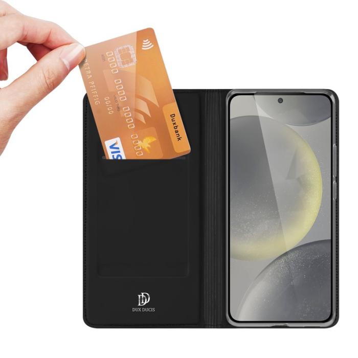 Dux Ducis - DUX DUCIS Skin Pro Series Samsung Galaxy S24 FE Fodral KonstLäder - Svart