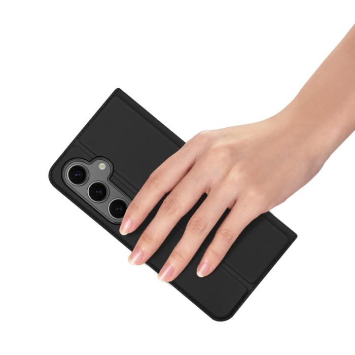 Dux Ducis - DUX DUCIS Skin Pro Series Samsung Galaxy S24 FE Fodral KonstLäder - Svart