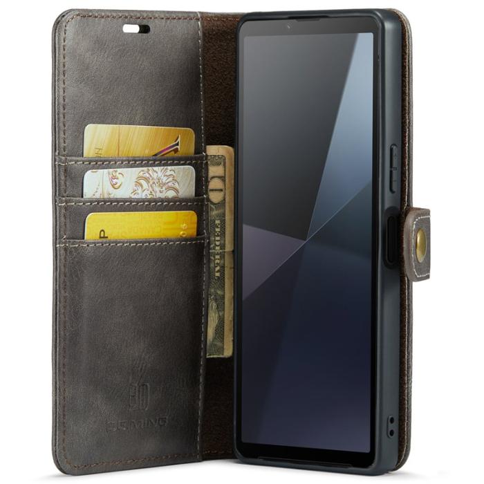 DG.MING - DG.MING Sony Xperia 10 VI Plånboksfodral 2 i 1 Removable Äkta läder - Grå