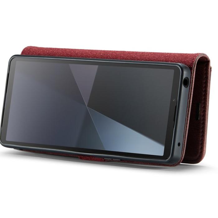 DG.MING - DG.MING Sony Xperia 10 VI Plånboksfodral Äkta läder 2-in-1 Röd