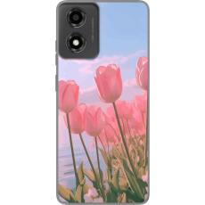 iSecrets - Mobilskal till Motorola Moto E14 med Rosa Tulpaner