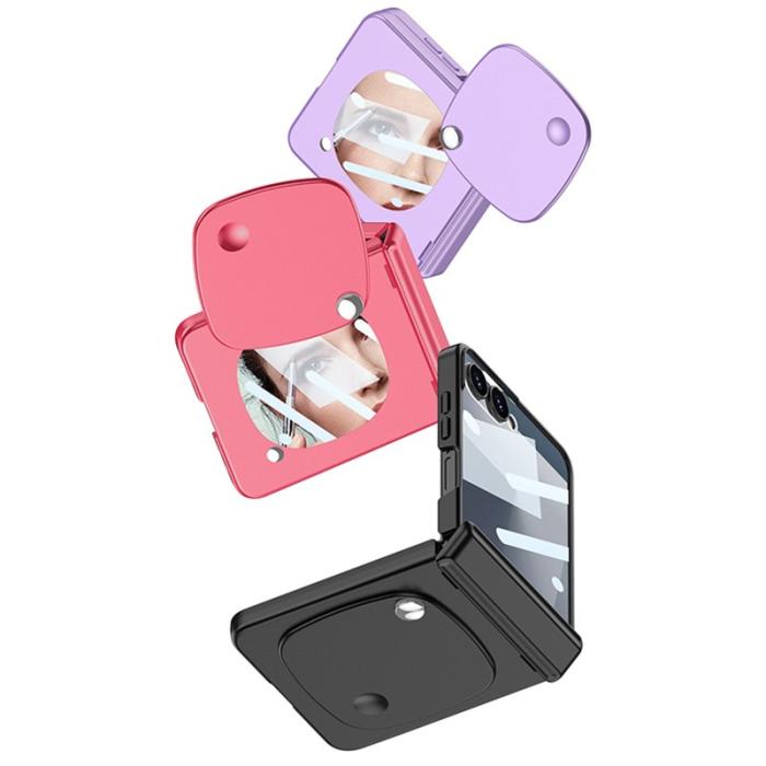 GKK - GKK Samsung Galaxy Z Flip7 Fodral - PC Tempered Glass - Grå