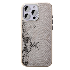 JAUCASE - JAUCASE iPhone 16 Pro Mobilskal Magafe Snake Texture - Vit