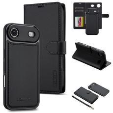 LC.imeeke - LC.IMEEKE L2 Series iPhone Air Pl&aring;nboksfodral Konstl&auml;der - Svart