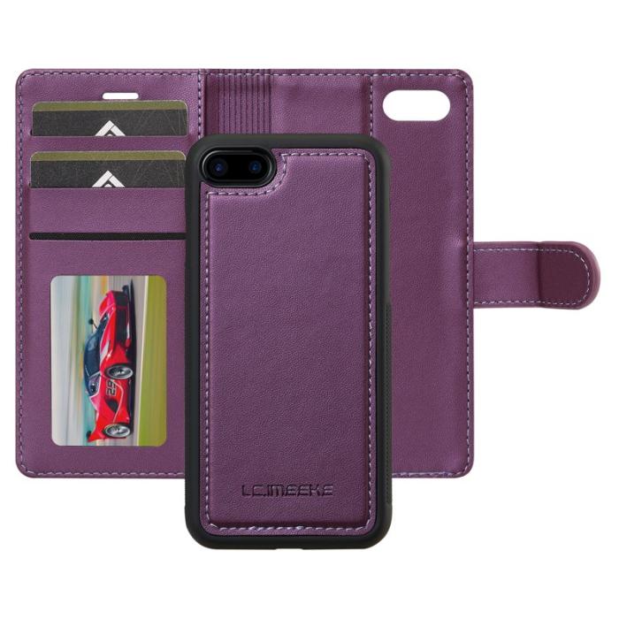 LC.imeeke - LC.IMEEKE L2 Series iPhone SE (2022) Plånboksfodral Konstläder - Lila