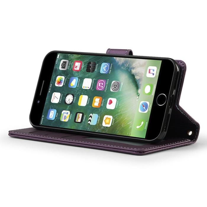LC.imeeke - LC.IMEEKE L2 Series iPhone SE (2022) Plånboksfodral Konstläder - Lila