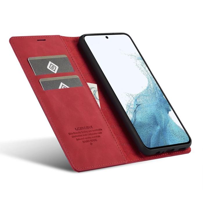 LC.imeeke - LC.IMEEKE Samsung Galaxy A17 Plånboksfodral Konstläder - Röd