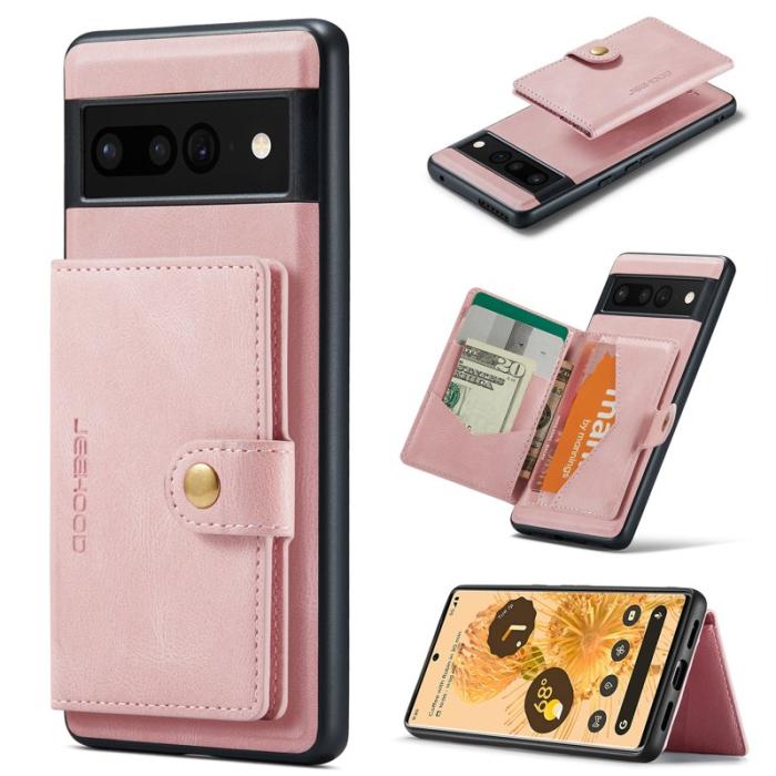 JEEHOOD - JEEHOOD Google Pixel 7 Pro 5G Fodral KonstLäder - Rosa