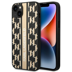 UTGATT1 - Karl Lagerfeld iPhone 14 Skal Monogram Stripe - Brun