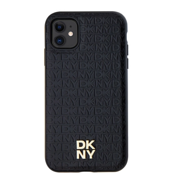 DKNY - DKNY iPhone 11/XR Mobilskal Magsafe Läder Pattern Metal Logo