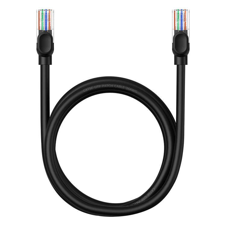 Baseus Cat 5 RJ-45 Ethernet-kabel 1000 Mb/s 1,5 m - Svart | 3541 | AlltMobil