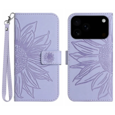 A-One Brand - iPhone 17 Pro Max Plånboksfodral Sunflower Imprint - Ljuslila
