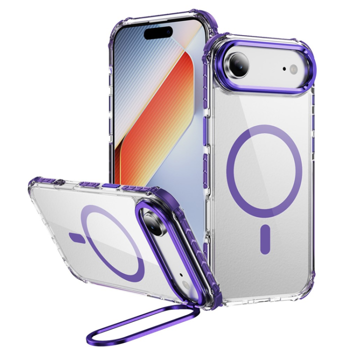 A-One Brand - iPhone 17 Air Mobilskal MagSafe Kickstand - Lila
