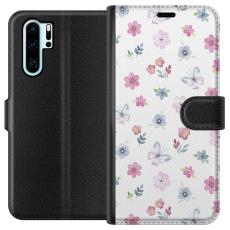 iSecrets - Plånboksfodral till Huawei P30 Pro med Blommor och fjärillar