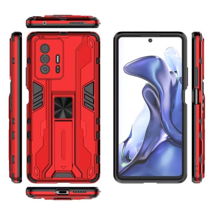 A-One Brand - Hybrid Kick Stand Skal Xiaomi 11T / 11T Pro - Röd