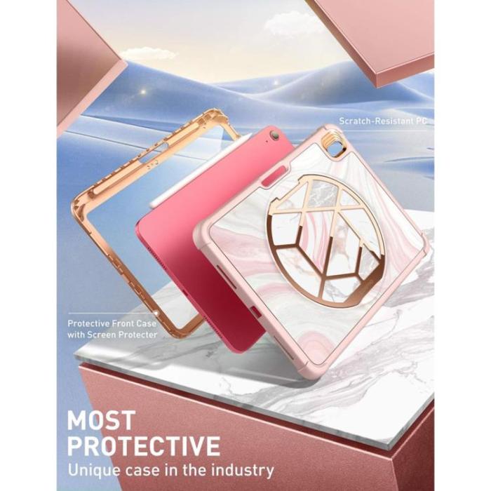 SupCase - SupCase Cosmo iPad 10.9 (2022) Skal - Marble Rosa