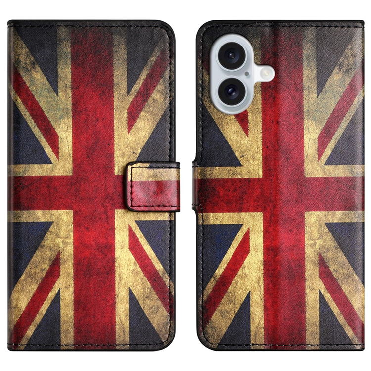 iPhone 17 Konstläder Plånboksfodral Pattern Print - Union Jack | 2353 | AlltMobil
