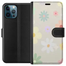Gustaf - Pl&aring;nboksfodral till Apple iPhone 12 Pro Max med fejdande blommor