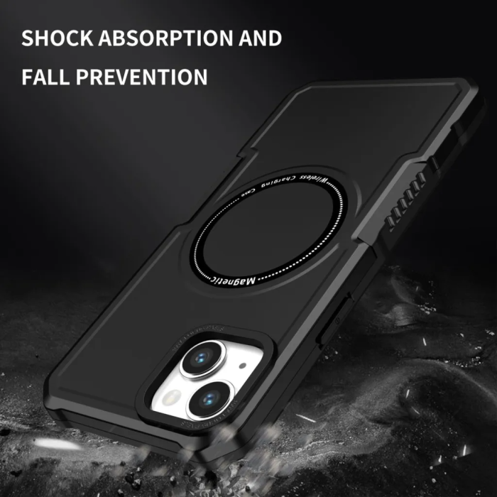 Taltech - iPhone 15 Plus Mobilskal Magsafe Magnetiskt - Svart