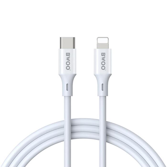 BWOO - BWOO USB-C till Lightning kabel 27W 1m TPE X283 C-L ABS - Vit
