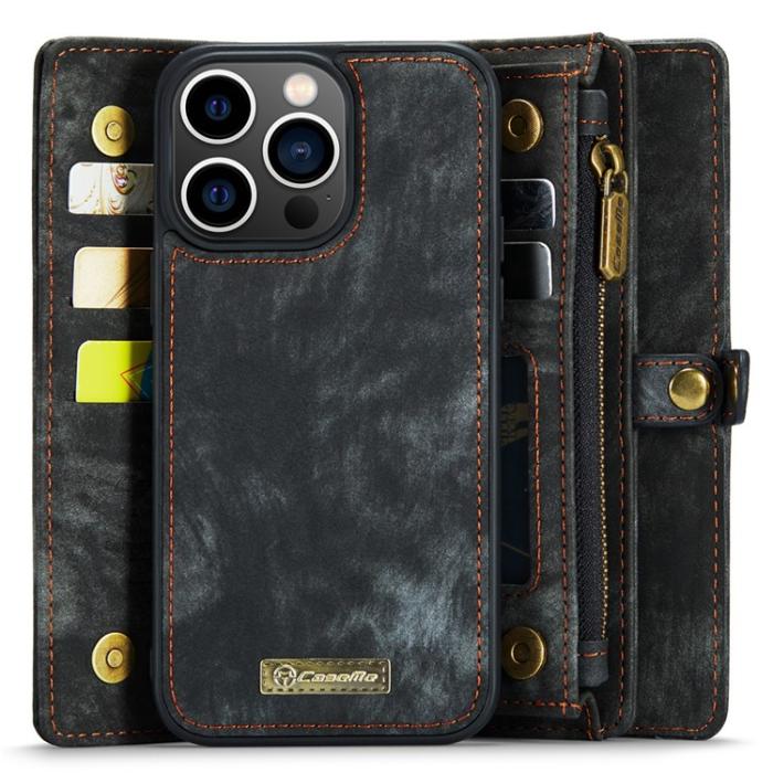 Caseme - CASEME iPhone 15 Pro Max Plånboksfodral 008 Detachable - Svart
