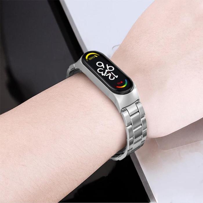 UTGATT - Xiaomi Mi Smart Band 7 Stainless Armband - Silver