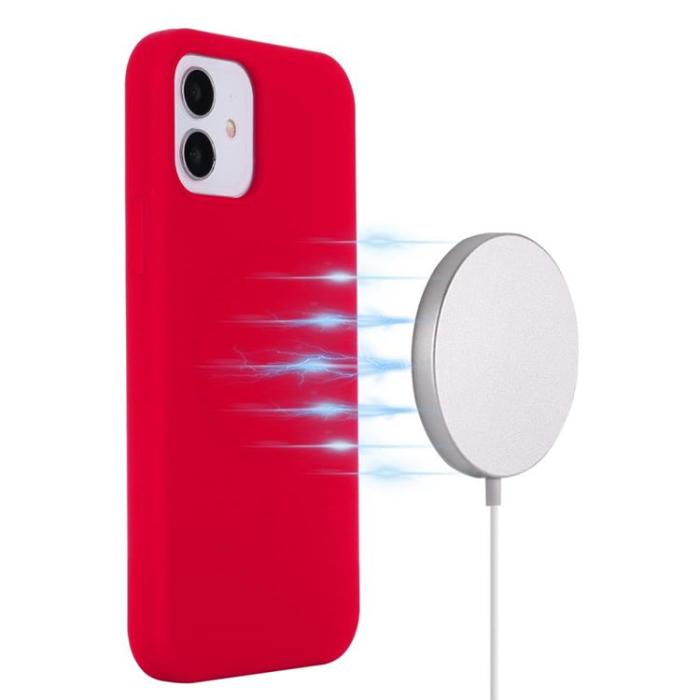 OEM - iPhone 14 Pro Max Skal Magsafe Silicone Ultra Slim - Röd