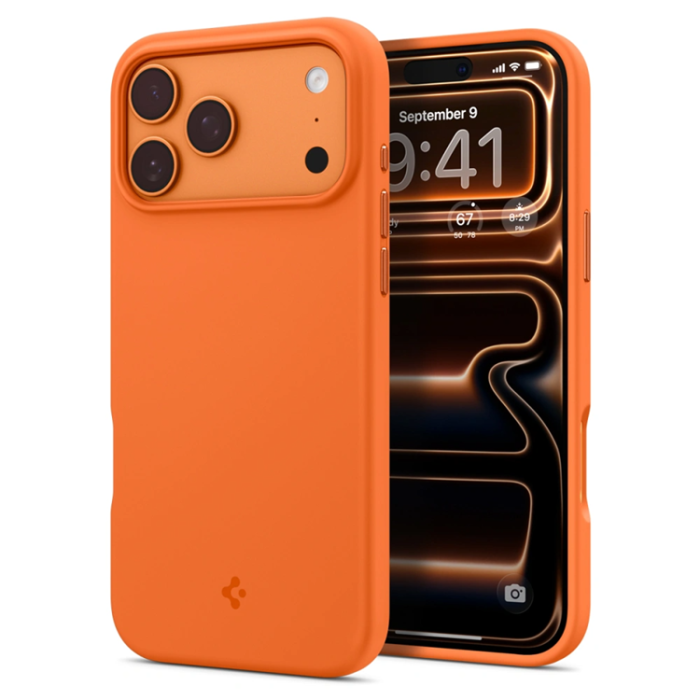 Spigen - Spigen Mobilskal För iPhone 17 Pro Max Magsafe Silikon Fit - Orange