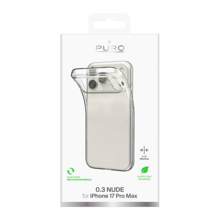 Puro - Puro iPhone 17 Pro Max Mobilskal 0.3 Nude Ultra-Slim TPU - Clear