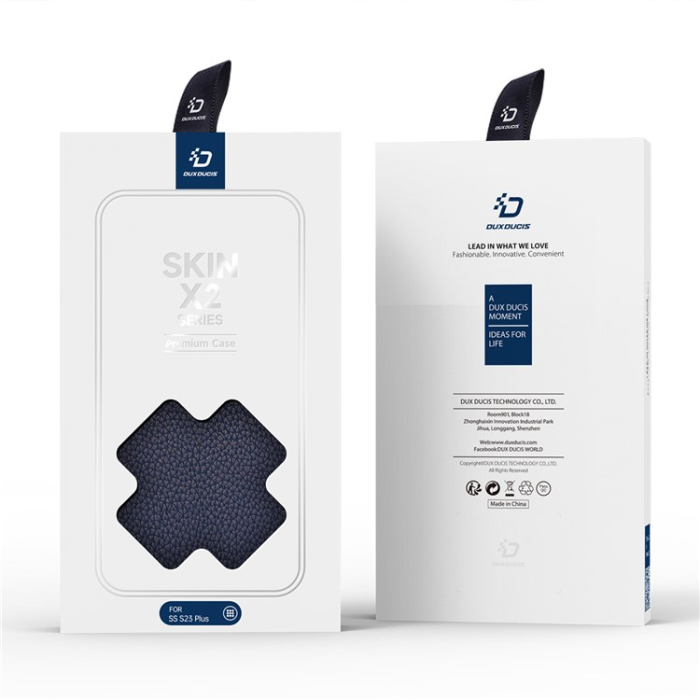 Dux Ducis - Dux Ducis Galaxy S23 Plus Plånboksfodral Skin X2 Magnetic - Blå