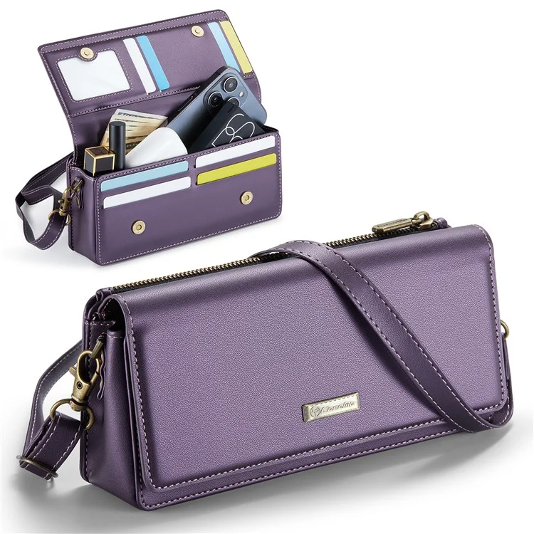 CASEME Crossbody Väska RFID Blocking Me30 Max Läder - Lila | 2353 | AlltMobil
