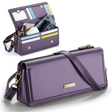 Caseme - CASEME Crossbody Väska RFID Blocking Me30 Max Läder - Lila