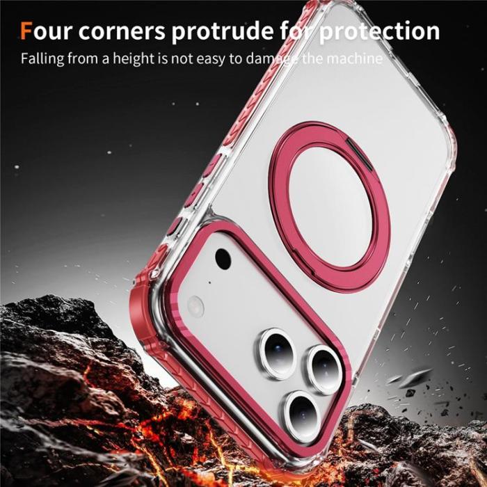 A-One Brand - iPhone 17 Pro Max Mobilskal MagSafe Anti Drop - Röd