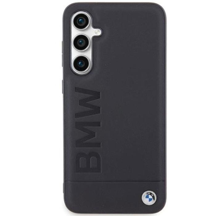 BMW - BMW Galaxy S23 FE Mobilskal Läder Hot Stamp - Svart