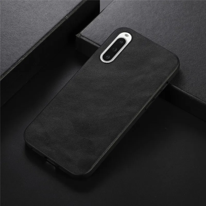A-One Brand - Sony Xperia 10 V Mobilskal Cowhide Texture - Svart