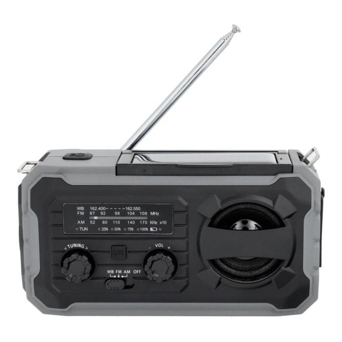 Pristar - Pristar Radio FM med Ficklampa 4000 mAh YX328 - Svart